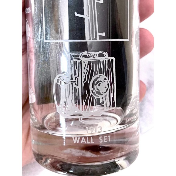 Vintage Tall Cocktail Glasses. History of the Telephone. Set of 4. - Picture 5 of 7